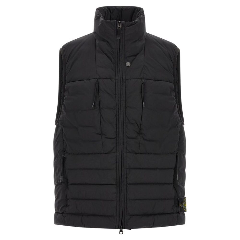 Stone Island Black Polyamide Sleeveless Men's Jacket